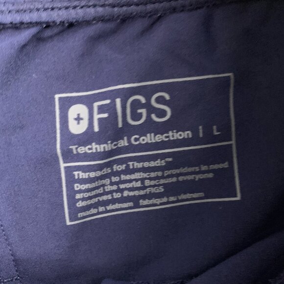 Figs Scrub Pants Womens Large Zamora Jogger Nurse Workwear Navy RN Nurse 28” - Picture 11 of 15
